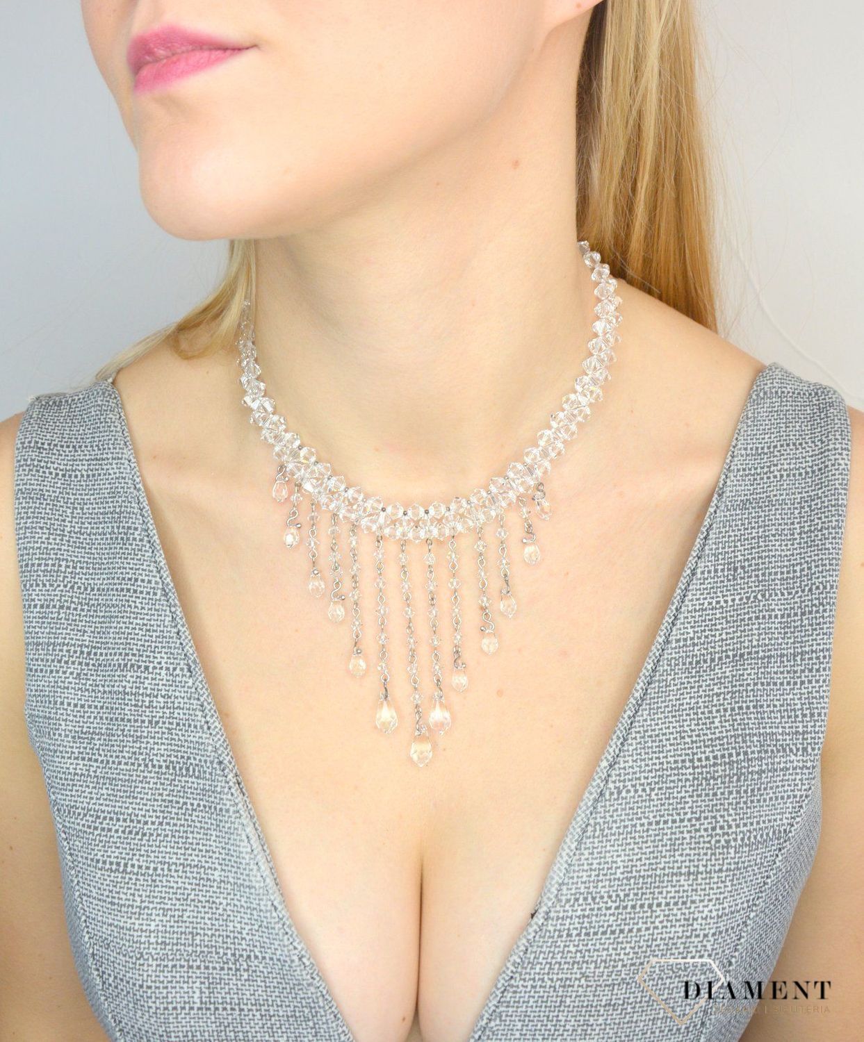 Naszyjnik z Kryształami Swarovskiego  NR 480 wykonana ze srebra próby 925 oraz ekskluzywnych kryształów Swarovski®  (1).JPG